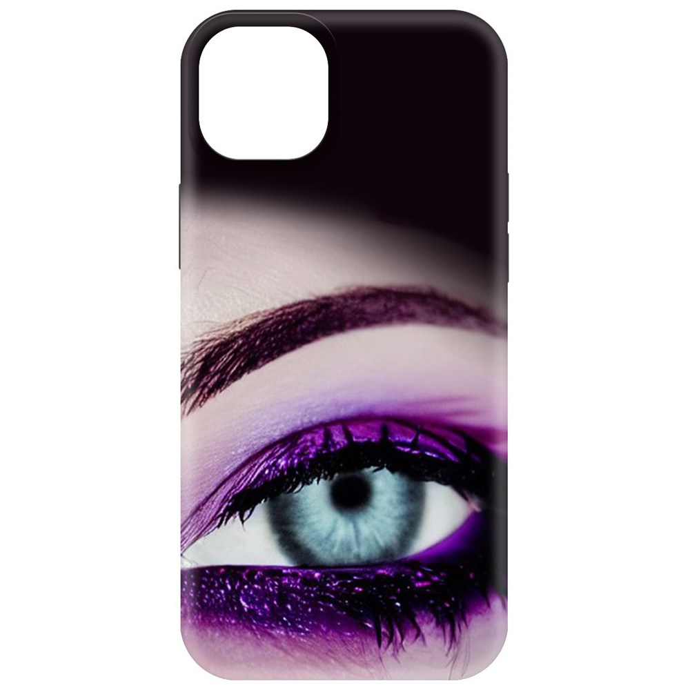

Чехол-накладка Krutoff Soft Case Взгляд для iPhone 15 Plus черный