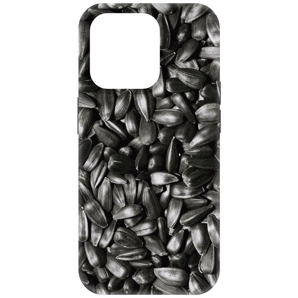 

Чехол-накладка Krutoff Soft Case Семечки для iPhone 15 Pro черный