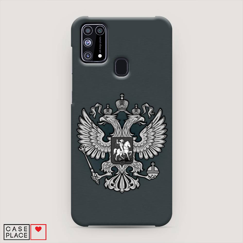 фото Пластиковый чехол "герб россии серый" на samsung galaxy m31 awog