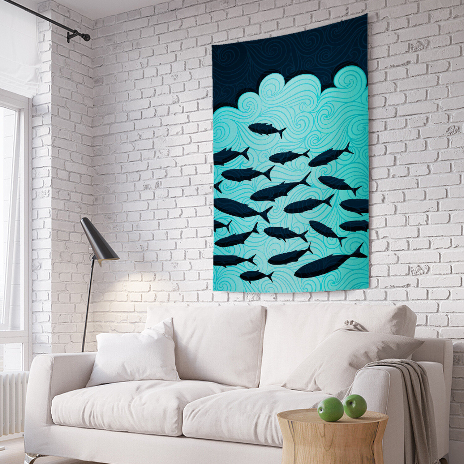 

Вертикальное фотопанно на стену JoyArty Рыбная стая 150x200 см, Рыбная стая