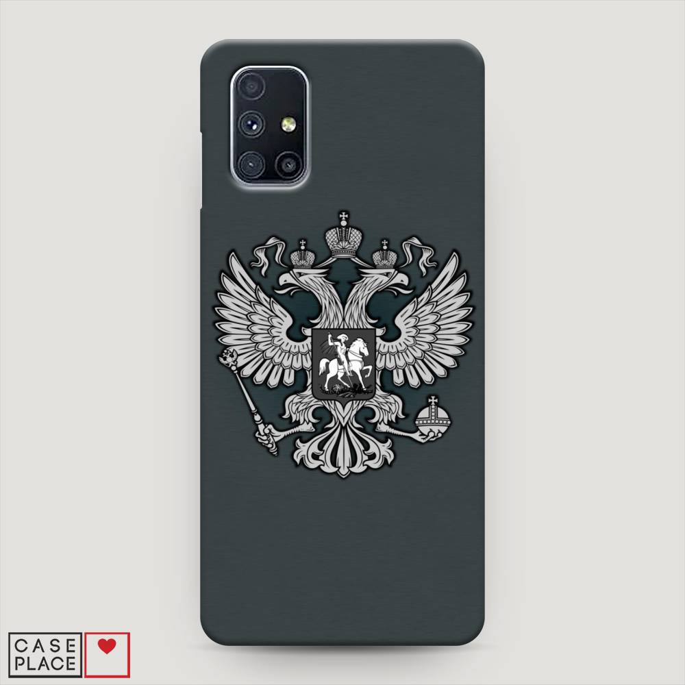 фото Пластиковый чехол "герб россии серый" на samsung galaxy m51 awog