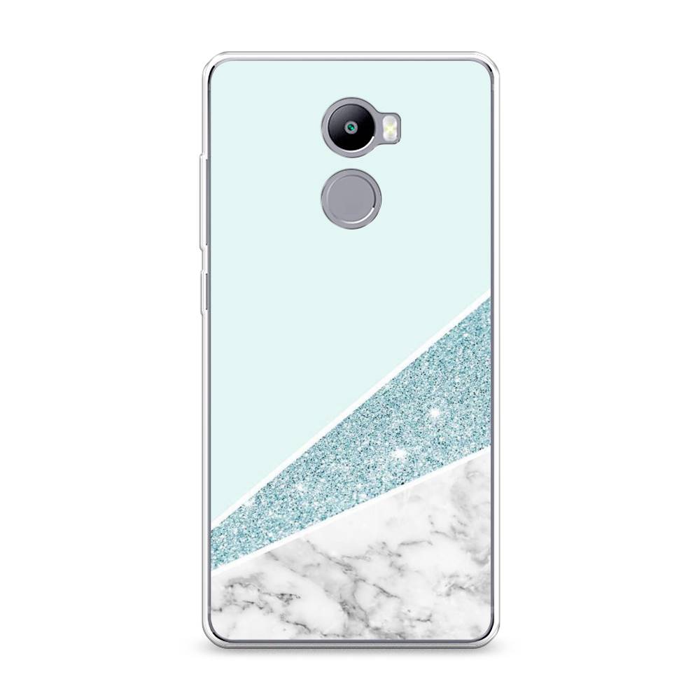 

Чехол Awog на Xiaomi Redmi 4 "Мрамор с голубыми блестками", Разноцветный, 31150-3