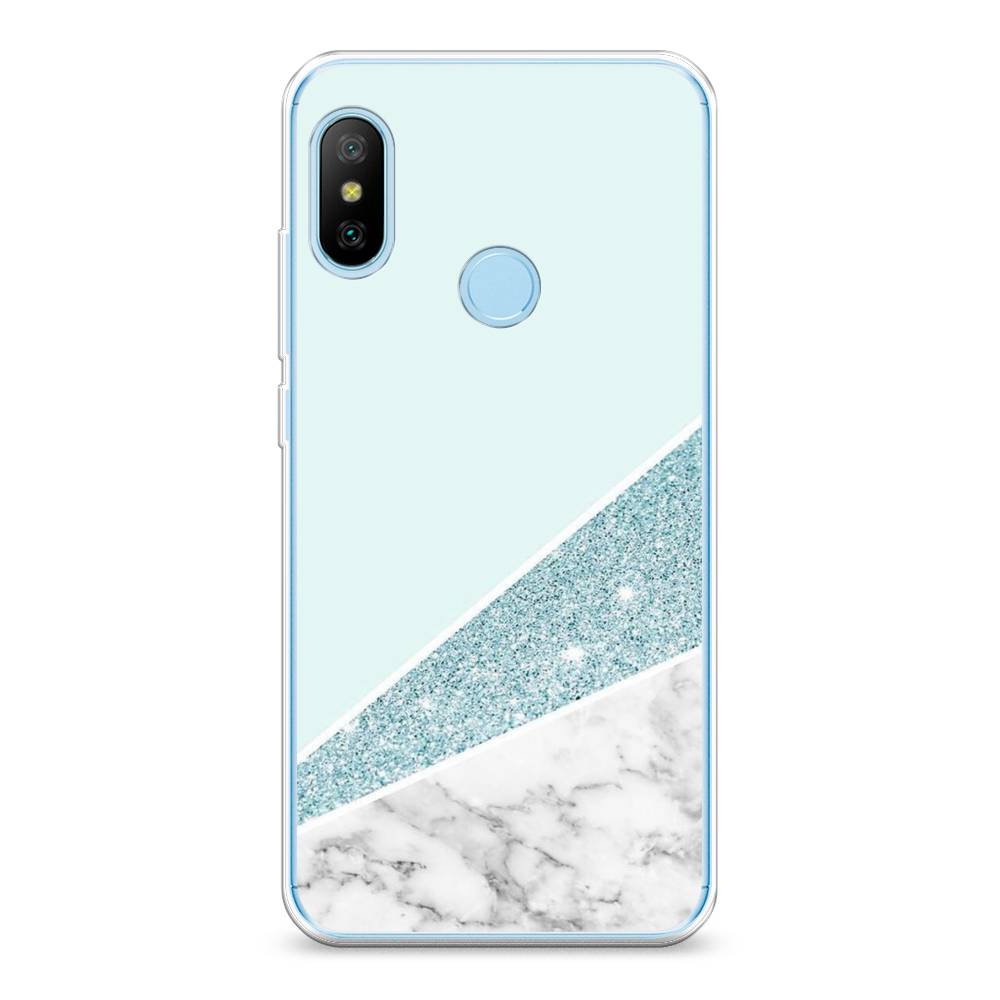 

Чехол Awog на Xiaomi Redmi 6 Pro/6 Plus/Mi A2 Lite "Мрамор с голубыми блестками", Разноцветный, 33950-3