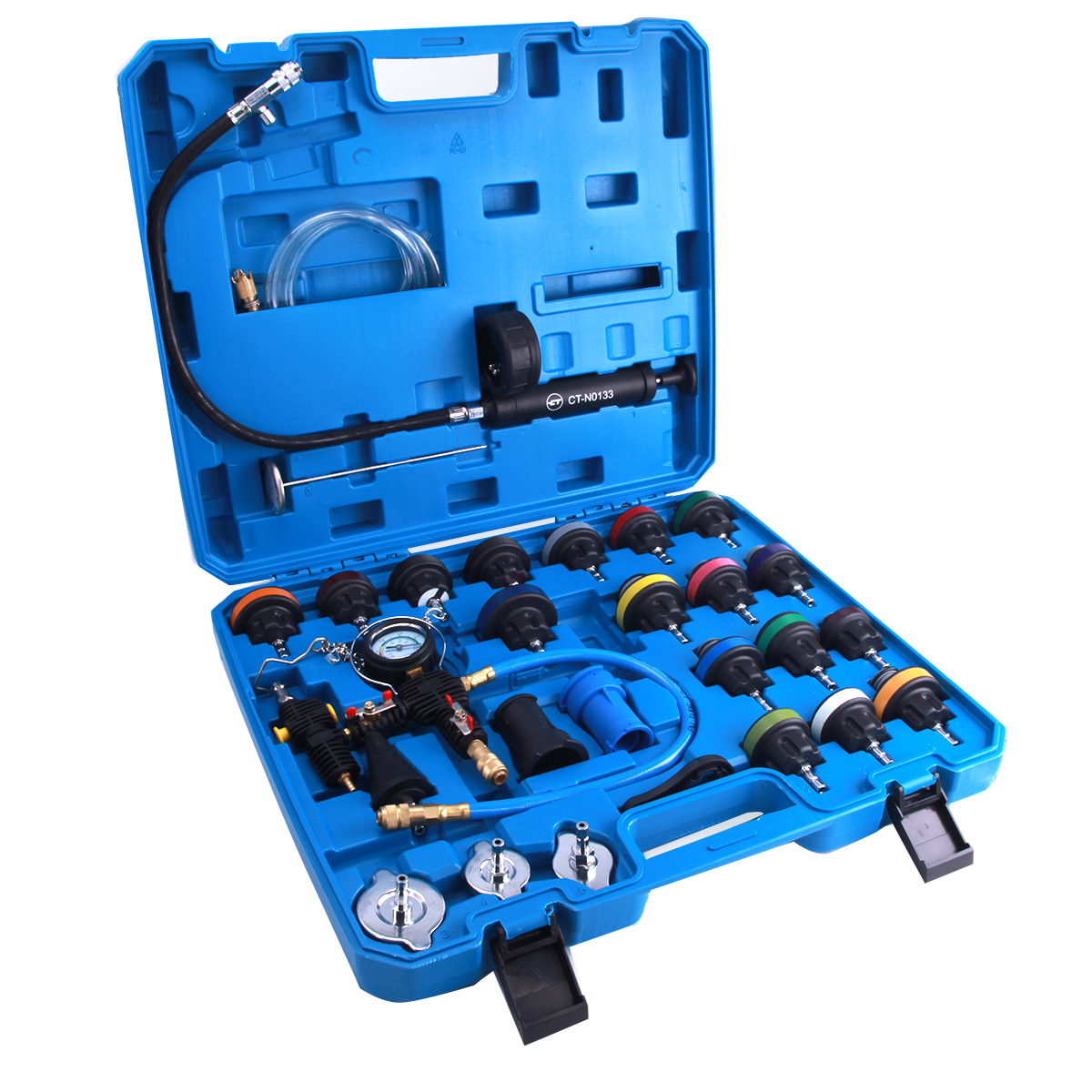 Набор для проверки герметичности системы охлаждения 28 предметов Car-tool CT-N0133