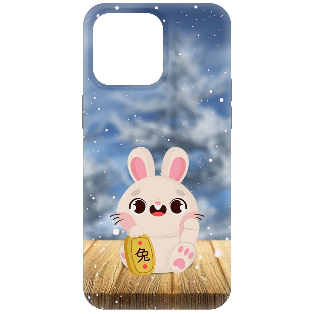 

Чехол-накладка Krutoff Soft Case Год кролика для iPhone 15 Pro Max черный