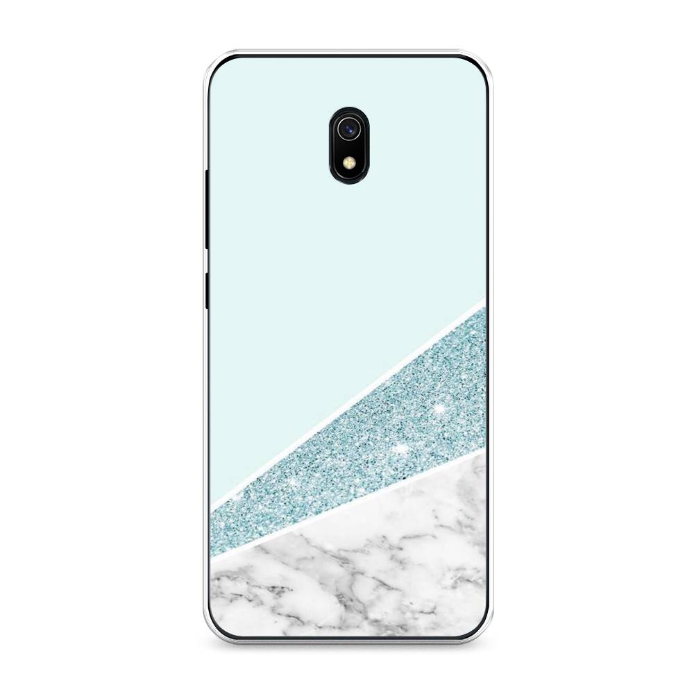 

Чехол Awog на Xiaomi Redmi 8A "Мрамор с голубыми блестками", Разноцветный, 37250-3