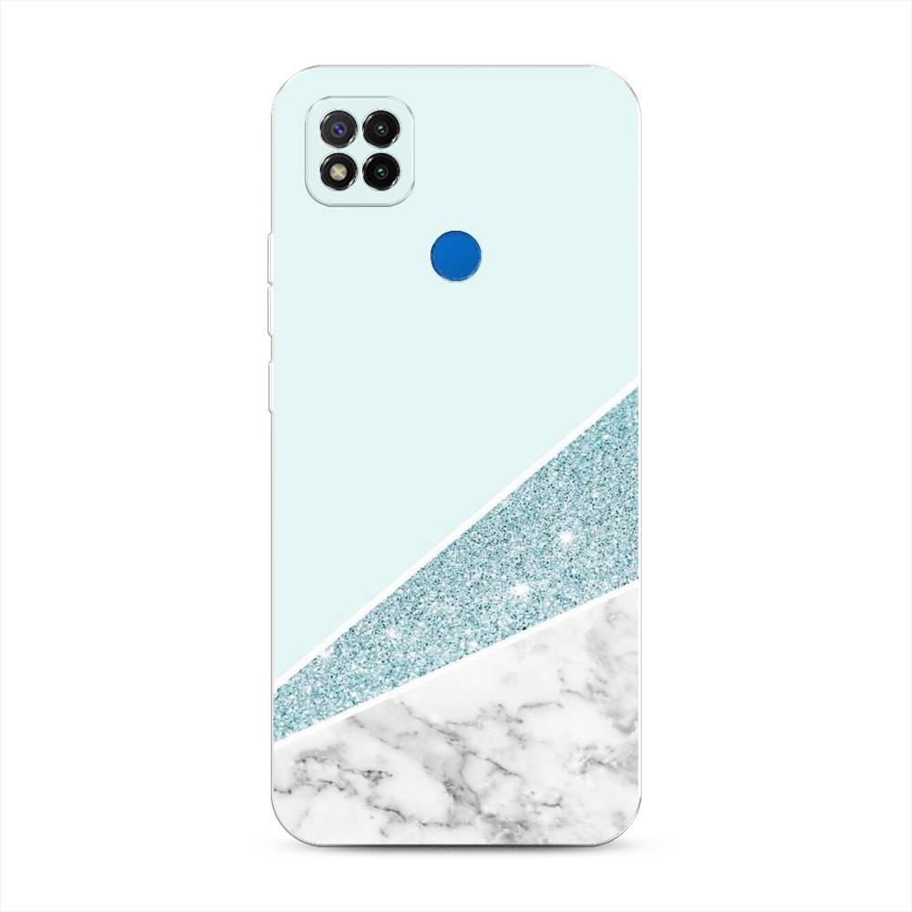 

Чехол Awog на Xiaomi Redmi 9C "Мрамор с голубыми блестками", Разноцветный, 39050-3