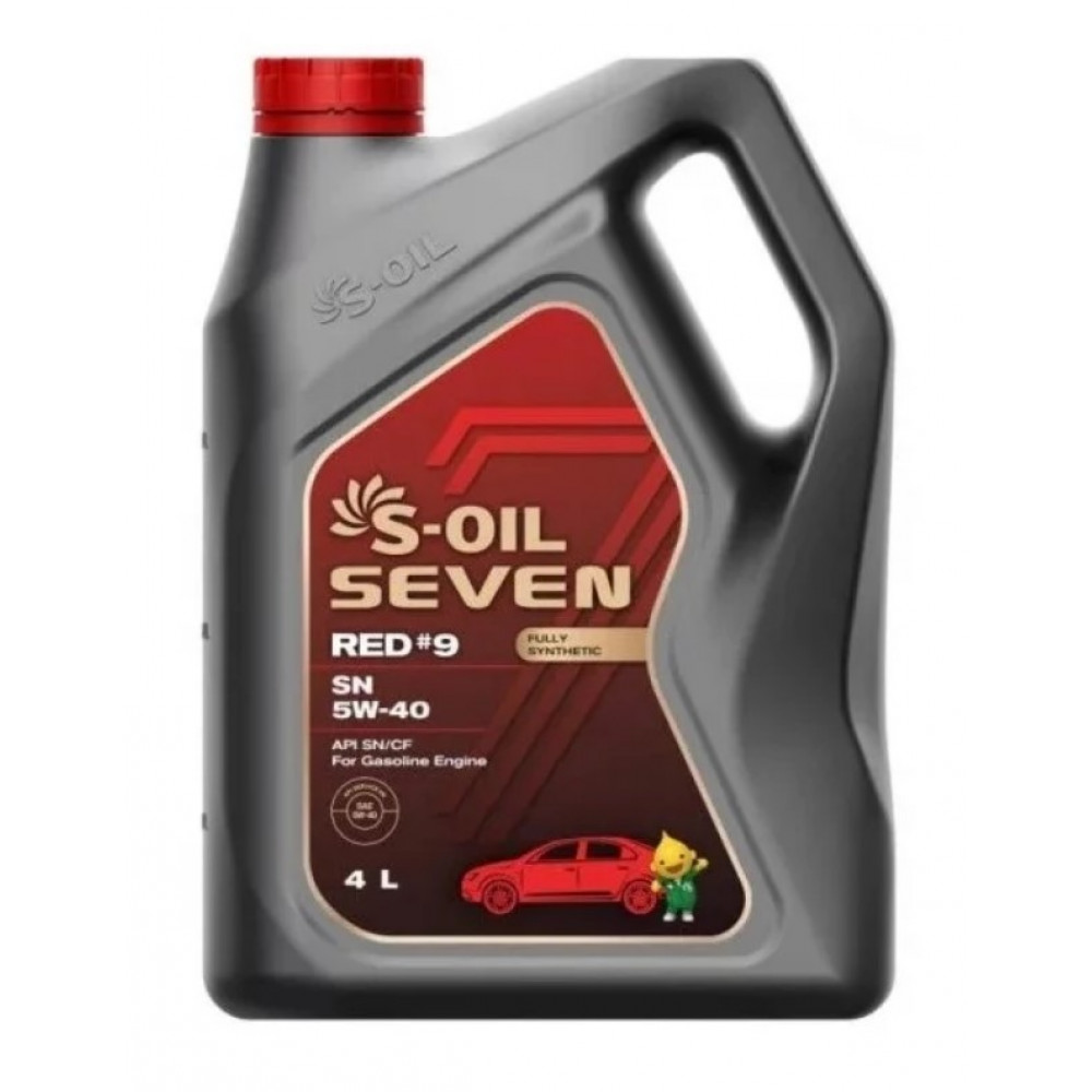 Моторное масло S-OIL синтетическое 7 Red #9 Sn 5W40 4л