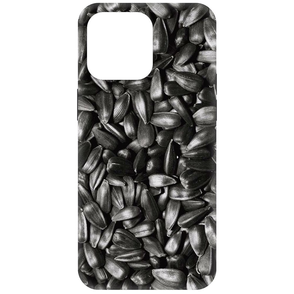 

Чехол-накладка Krutoff Soft Case Семечки для iPhone 15 Pro Max черный