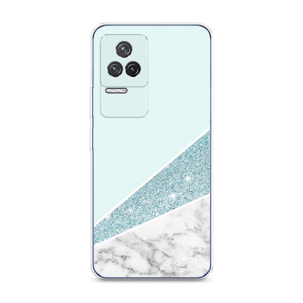 

Чехол Awog на Xiaomi Redmi K50 "Мрамор с голубыми блестками", Разноцветный, 312250-3