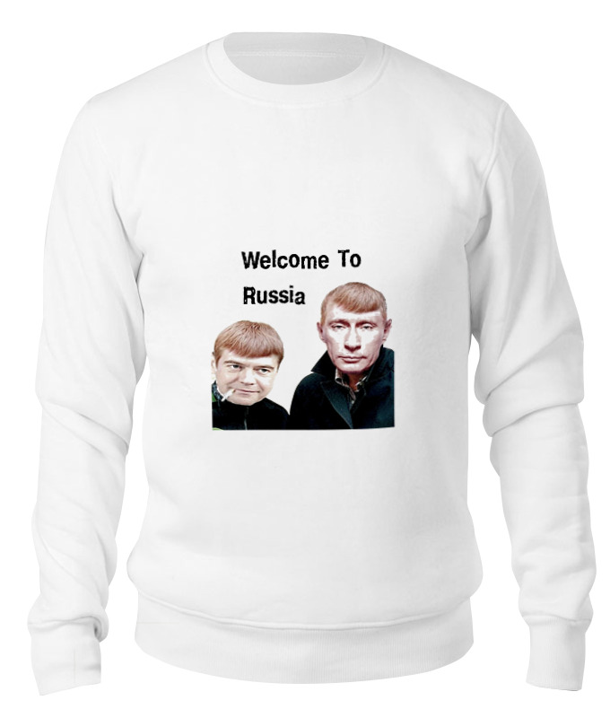 

Свитшот унисекс Printio Welcome to russia белый S, Welcome to russia