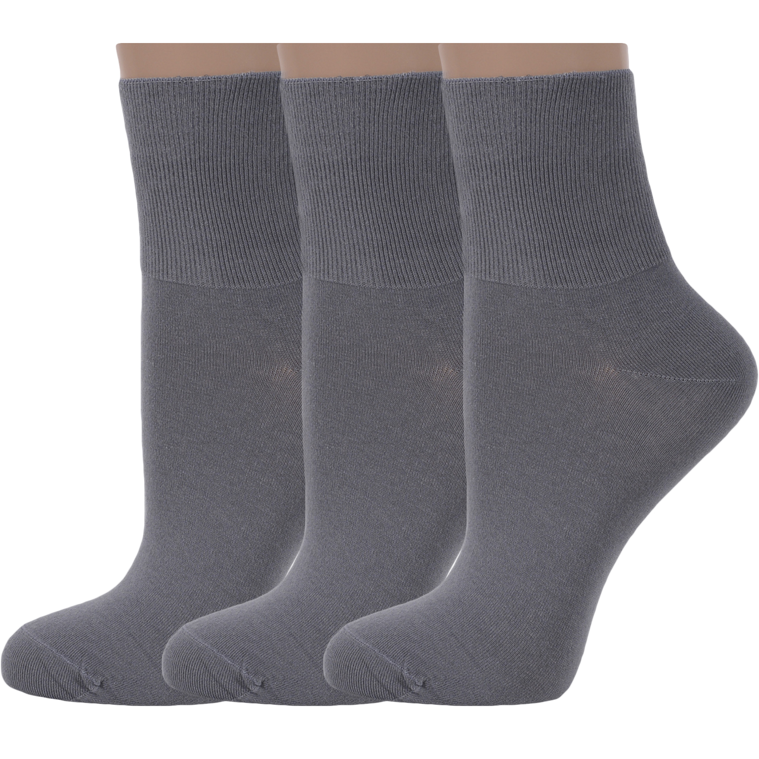 

Комплект носков женских Rusocks 3-Ж-1800 серых 23-25, Серый, 3-Ж-1800