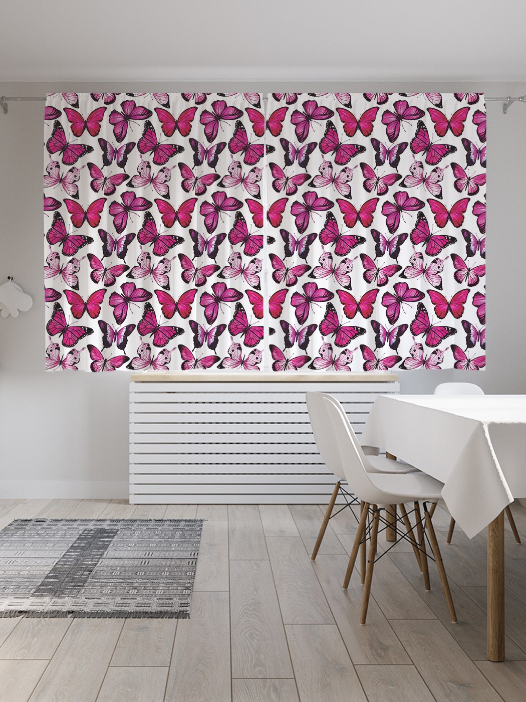 

Классические шторы JoyArty "Нашествие ярких бабочек", Oxford DeLux, 2 полотна 145x180 см, Нашествие ярких бабочек