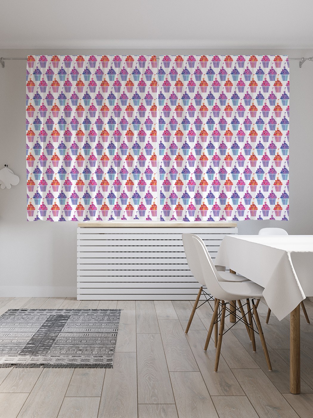 

Классические шторы JoyArty "Стакан вишен", серия Oxford DeLux, 2 полотна 145x180 см, Стакан вишен