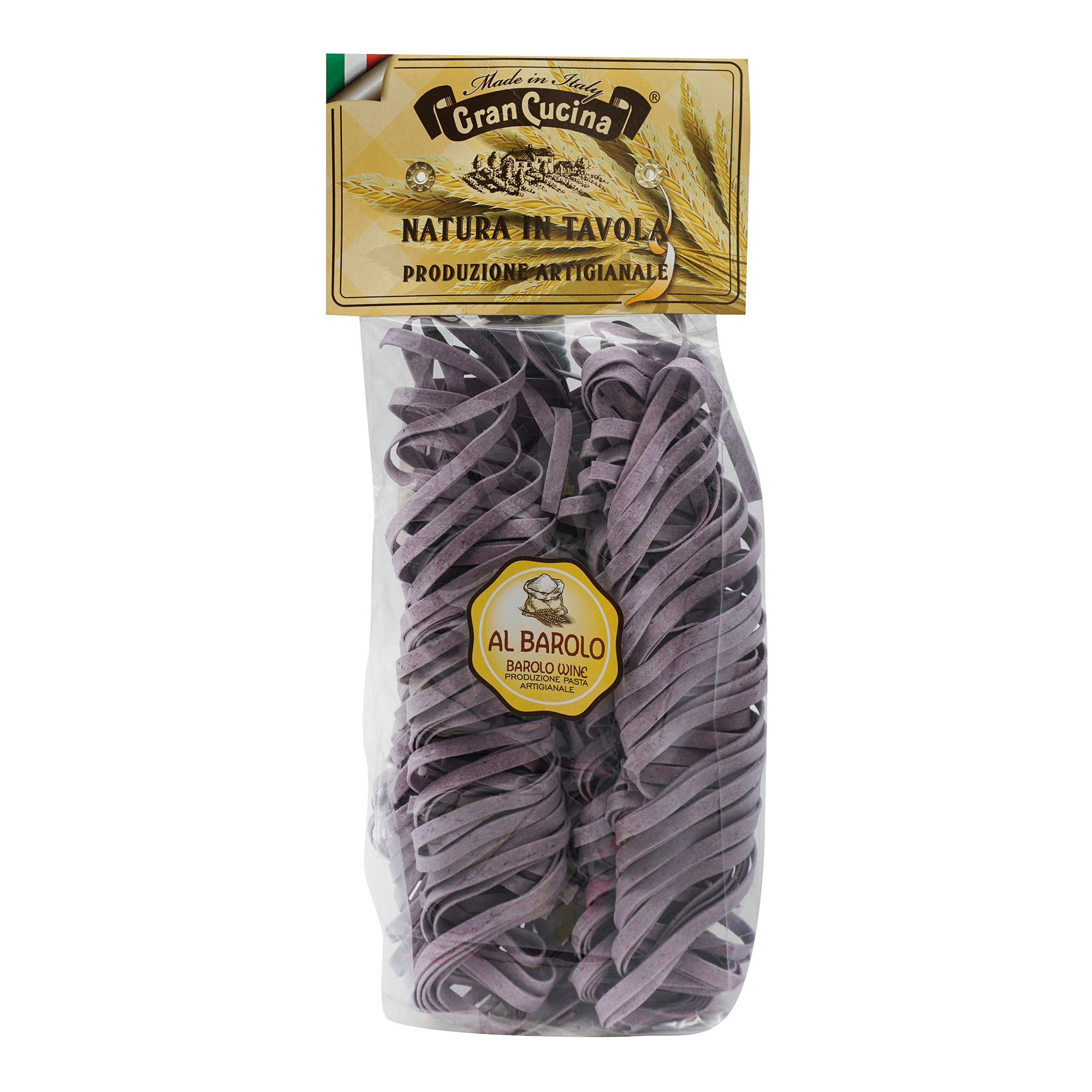 

Макаронные изделия Gran Cucina Лапша Tagliatelle с вином Barolo 250 г