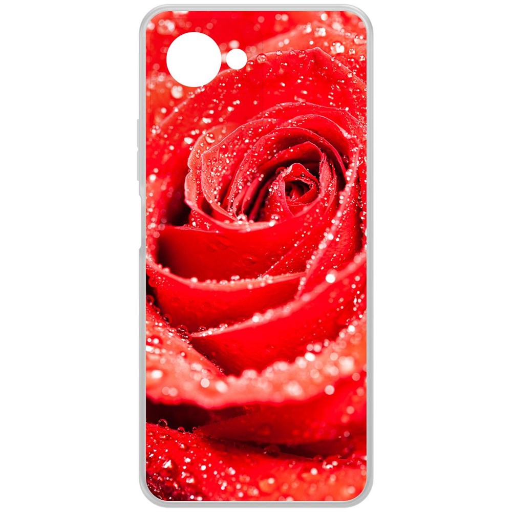 

Чехол-накладка Krutoff Clear Case Роза для Realme C30s, Прозрачный