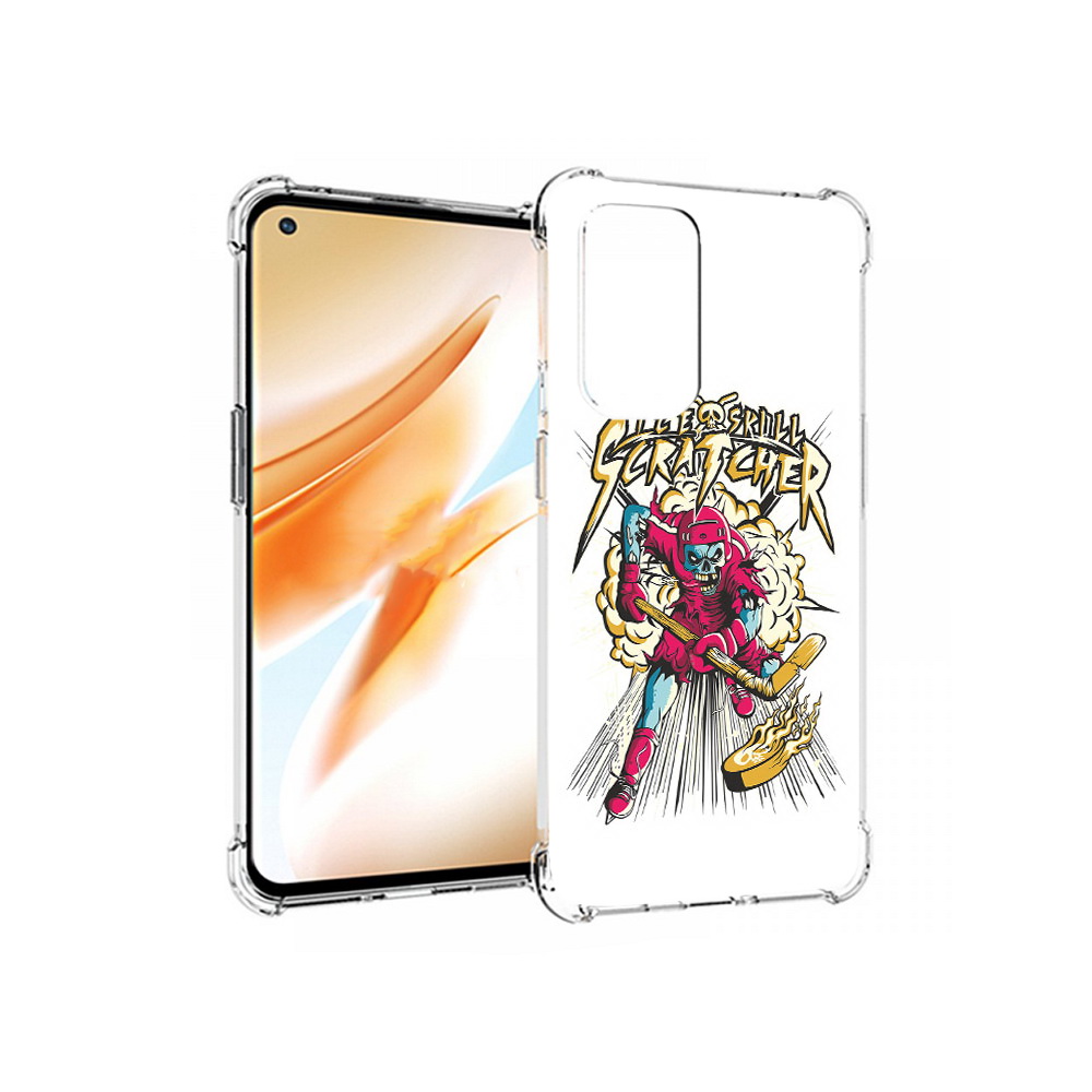 

Чехол MyPads Tocco для OnePlus 9 Pro нарисованный скелет хоккеист (PT159597.127.514), Прозрачный, Tocco