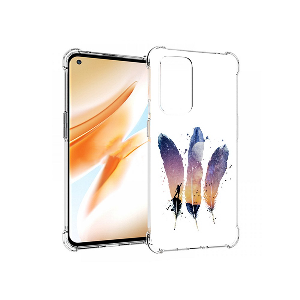 

Чехол MyPads Tocco для OnePlus 9 Pro небесные перья (PT159597.127.519), Прозрачный, Tocco