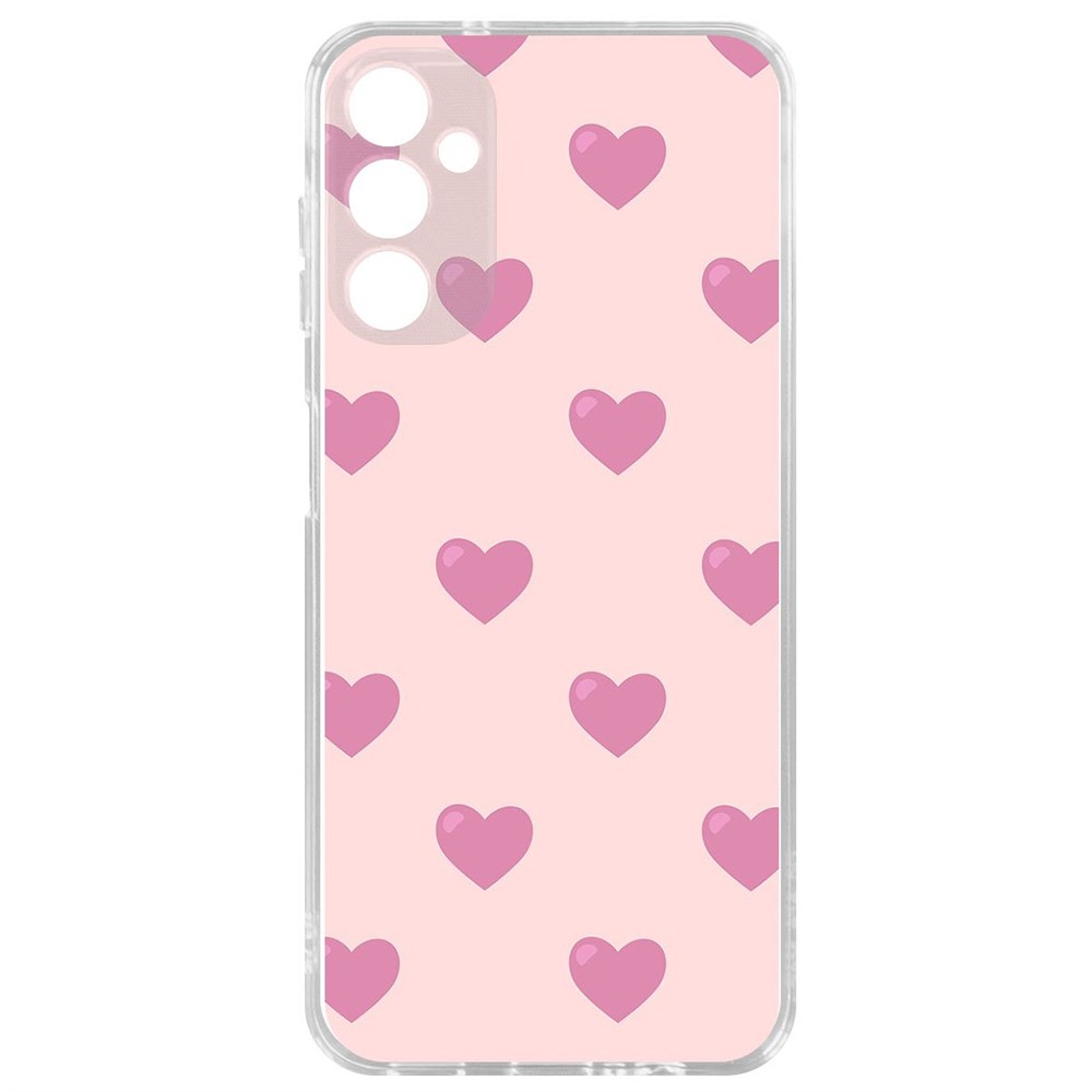 

Чехол-накладка Krutoff Clear Case Пурпурные сердца для Samsung Galaxy A14 4G (A145), Прозрачный