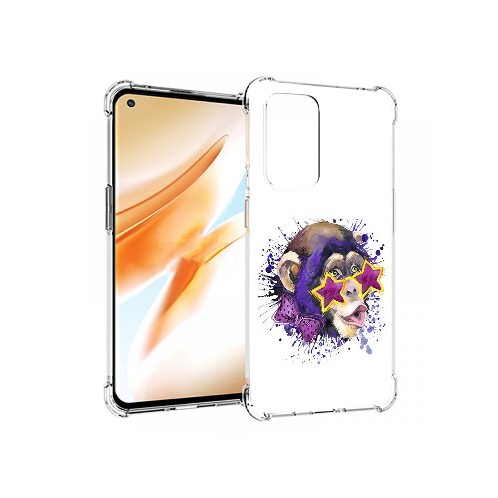 

Чехол MyPads Tocco для OnePlus 9 Pro обезьяна в очках (PT159597.127.524), Прозрачный, Tocco