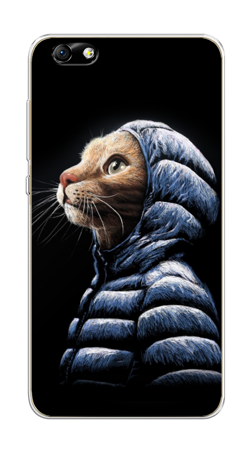 

Чехол Awog на Honor 4X "Кот в капюшоне", Разноцветный, 63550-2