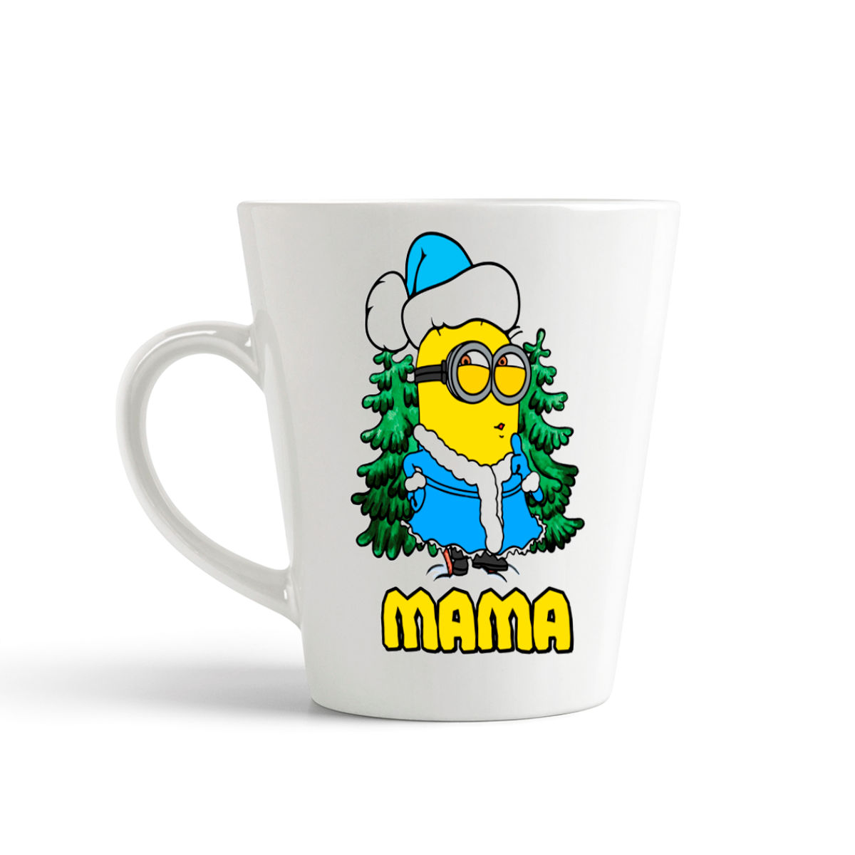

Конусная кружка CoolPodarok Новый год. Мама миньен