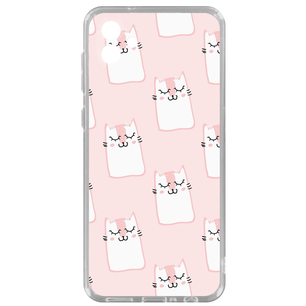 

Чехол-накладка Krutoff Clear Case Котики паттерн для Samsung Galaxy A04 (A045), Прозрачный