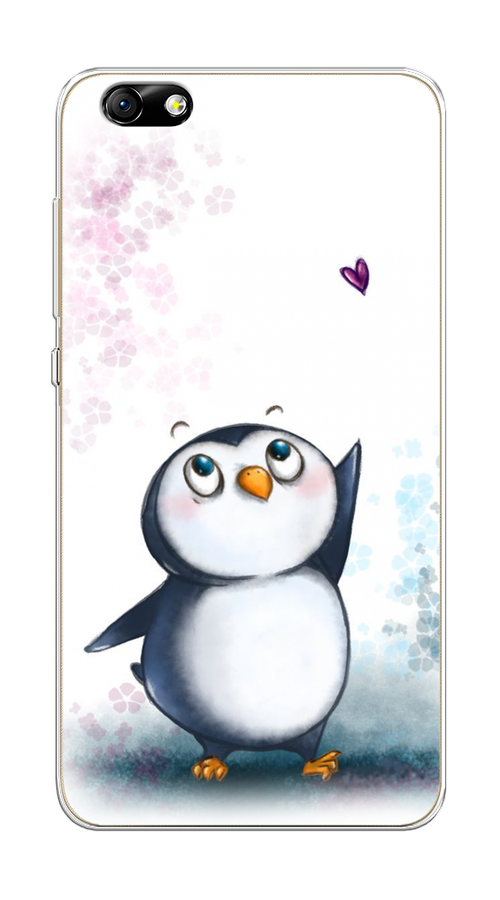 

Чехол Awog на Honor 4X "Пингвин и сердечко", Разноцветный, 63550-1