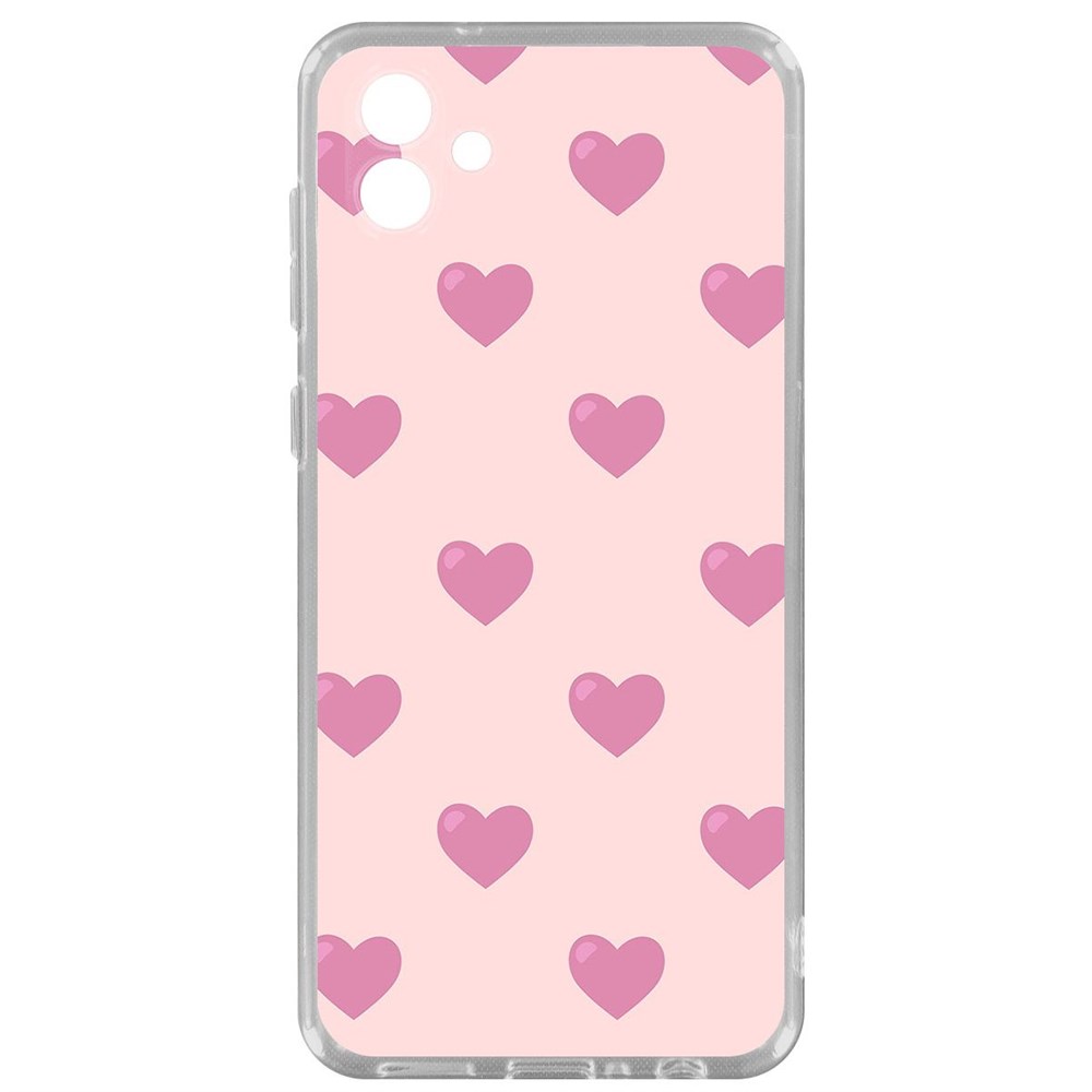 

Чехол-накладка Krutoff Clear Case Пурпурные сердца для Samsung Galaxy A04 (A045), Прозрачный