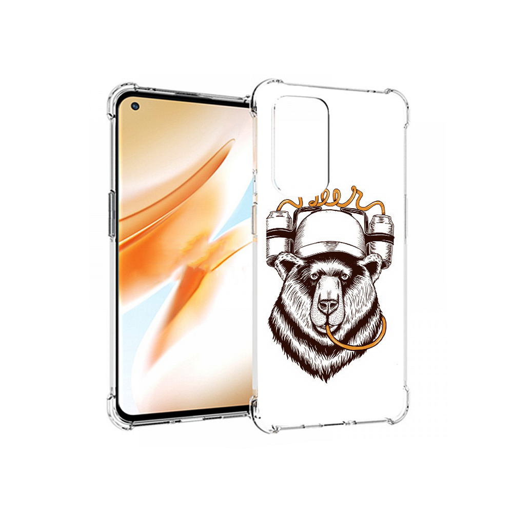 

Чехол MyPads Tocco для OnePlus 9 Pro пивной медведь (PT159597.127.538), Прозрачный, Tocco