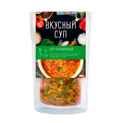 

Суп Вкусный суп чечевичный 200 г