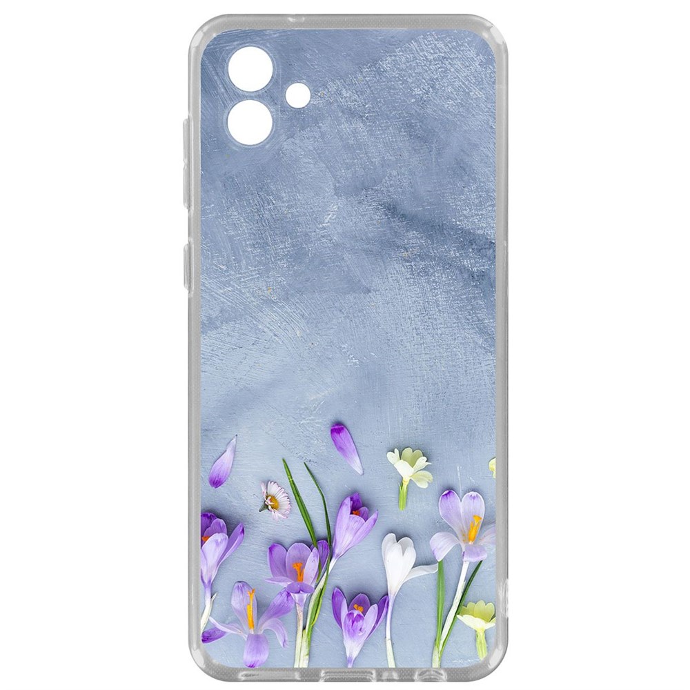 

Чехол-накладка Krutoff Clear Case Цветочное настроение для Samsung Galaxy A04 (A045), Прозрачный