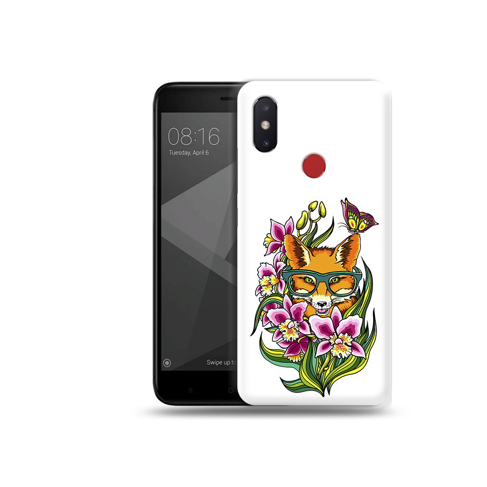 

Чехол MyPads Tocco для Xiaomi Mi 8 SE Лиса в цветах (PT113500.331.108), Прозрачный, Tocco