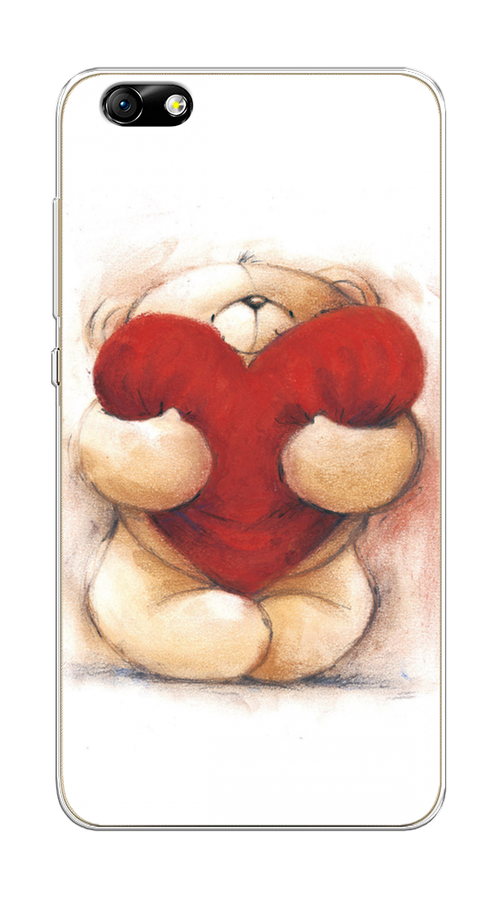 

Чехол Awog на Honor 4X "Мишка с сердцем 1", Разноцветный, 63550-6