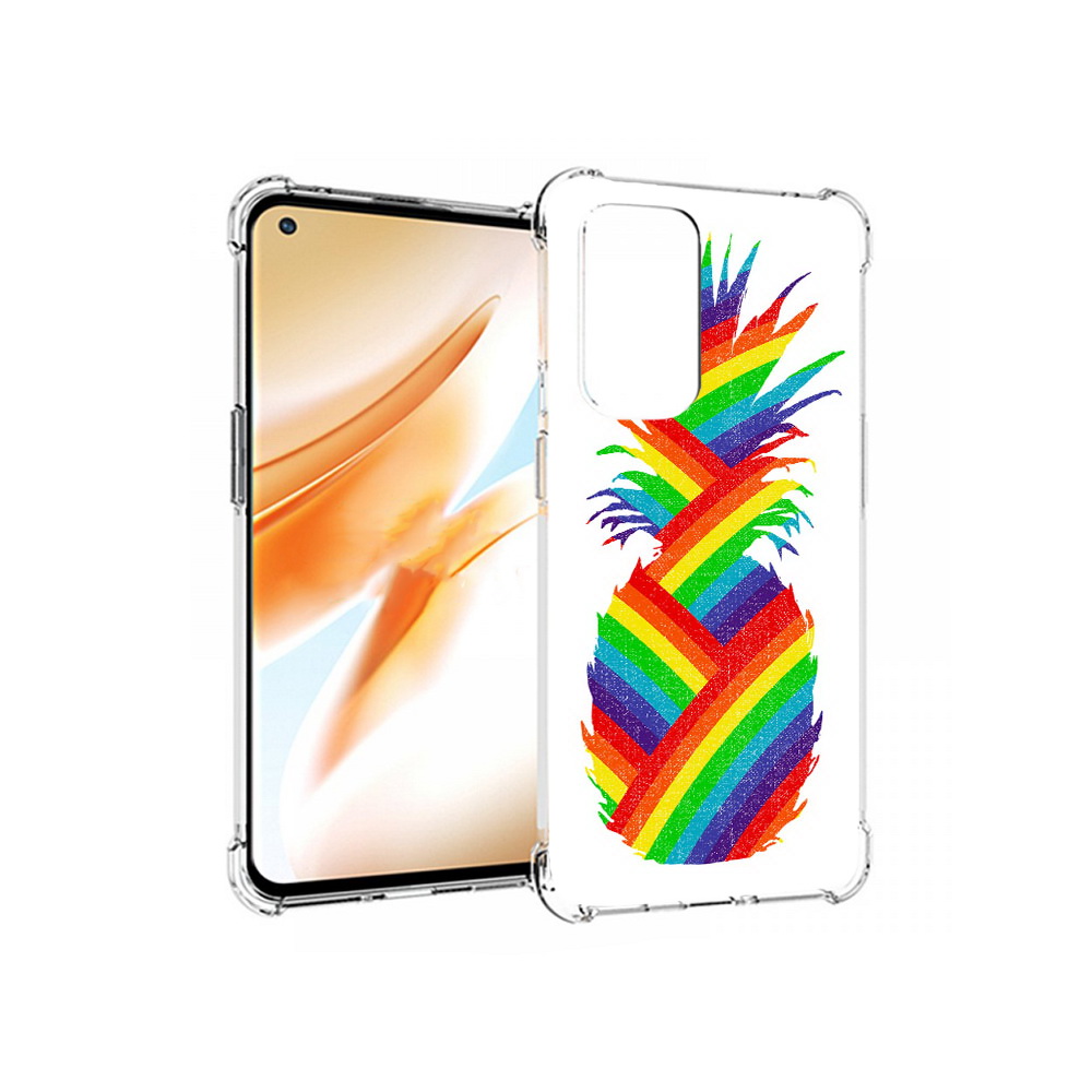

Чехол MyPads Tocco для OnePlus 9 Pro радужный ананас (PT159597.127.566), Прозрачный, Tocco