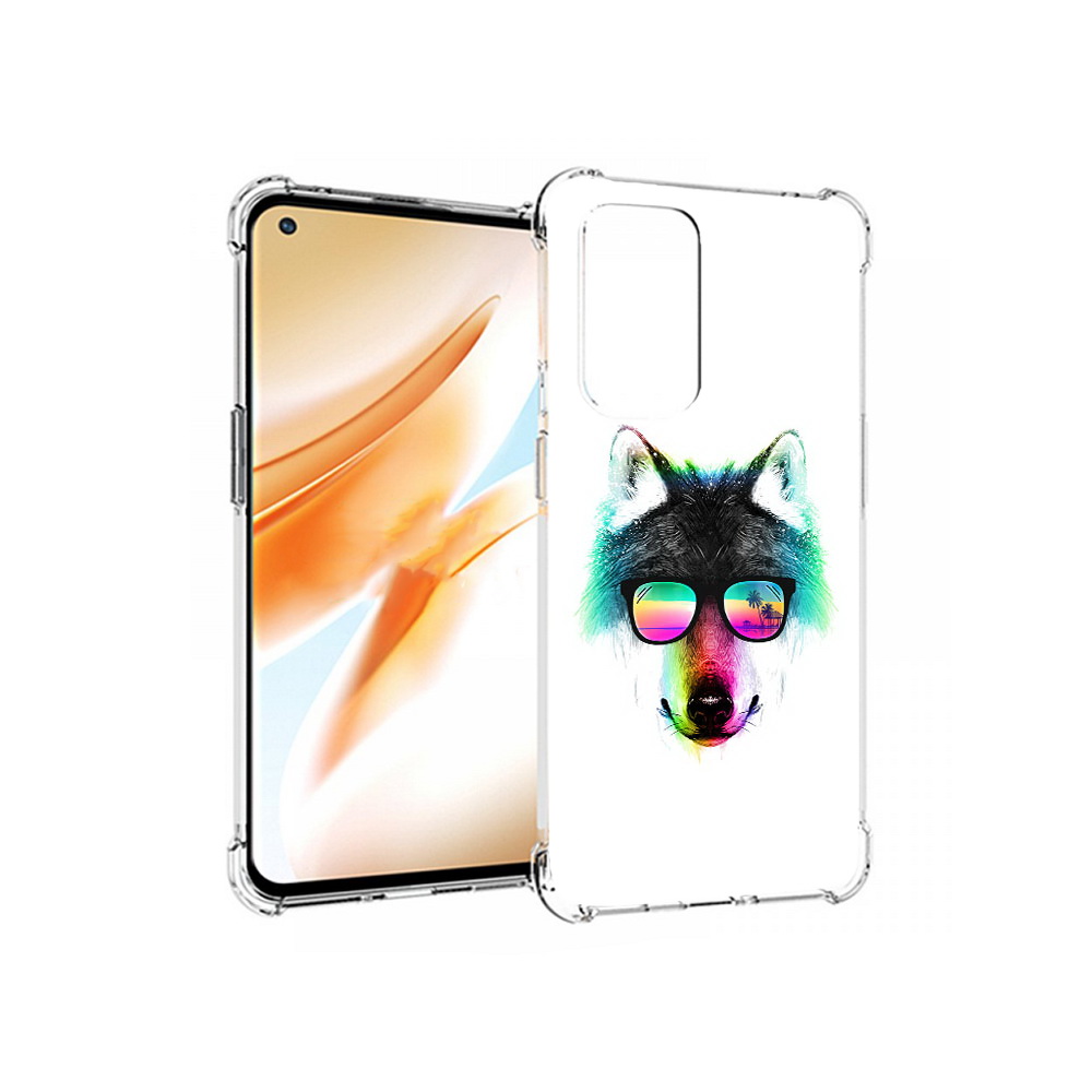

Чехол MyPads Tocco для OnePlus 9 Pro радужный волк (PT159597.127.567), Прозрачный, Tocco