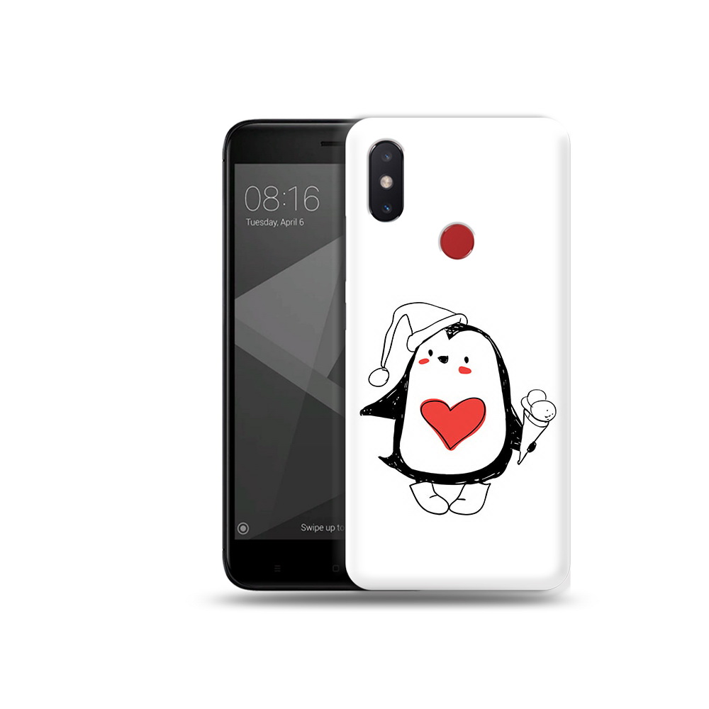 

Чехол MyPads Tocco для Xiaomi Mi 8 SE Пингвин с мороженым (PT113500.331.135), Прозрачный, Tocco