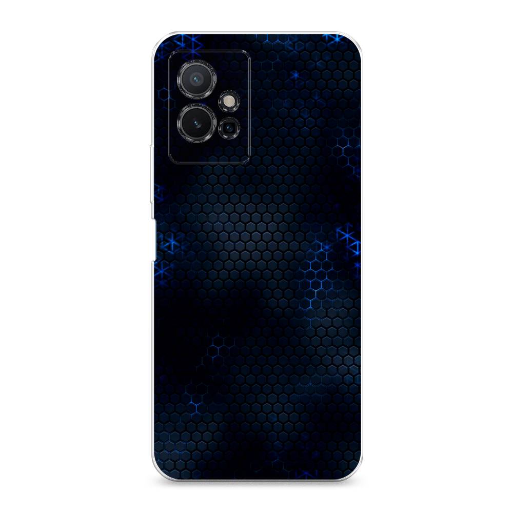

Силиконовый чехол "Фон соты синие" на Vivo Y75 5G, 266250-3