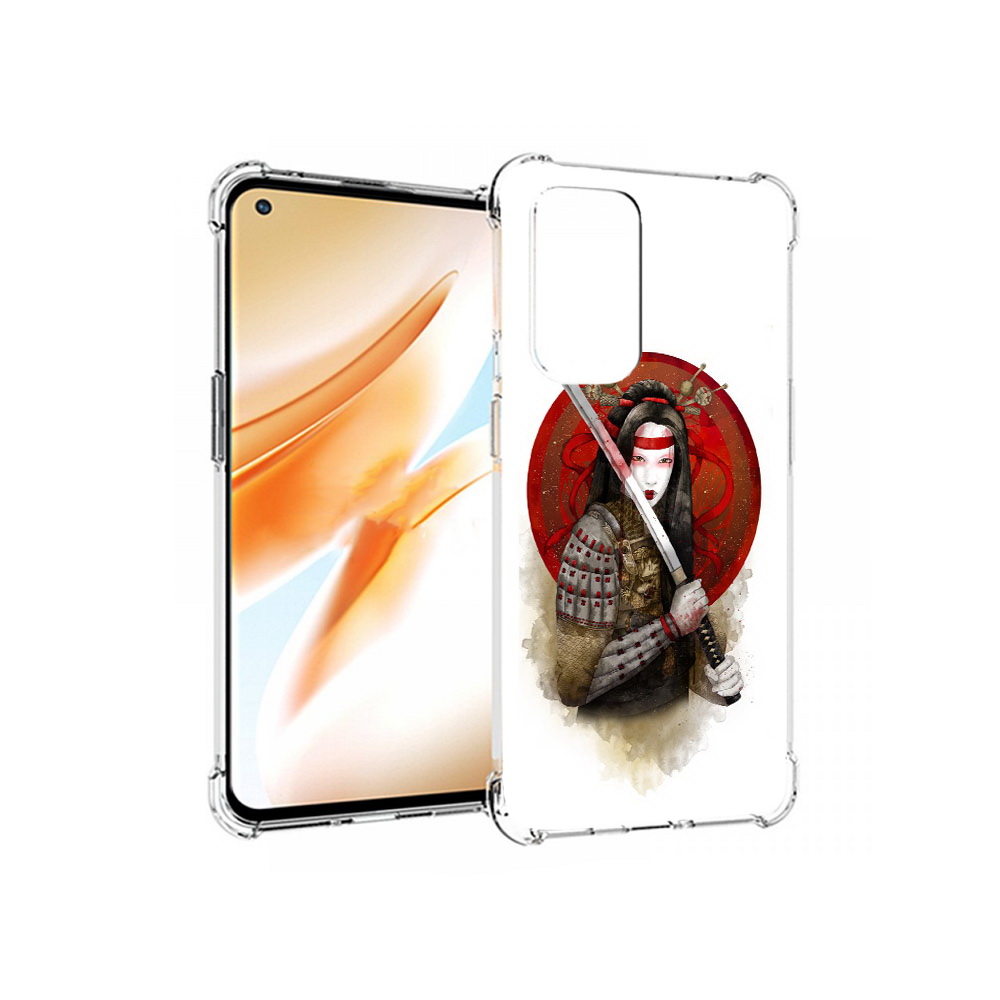 

Чехол MyPads Tocco для OnePlus 9 Pro рисованная девушка с катаной (PT159597.127.580), Прозрачный, Tocco