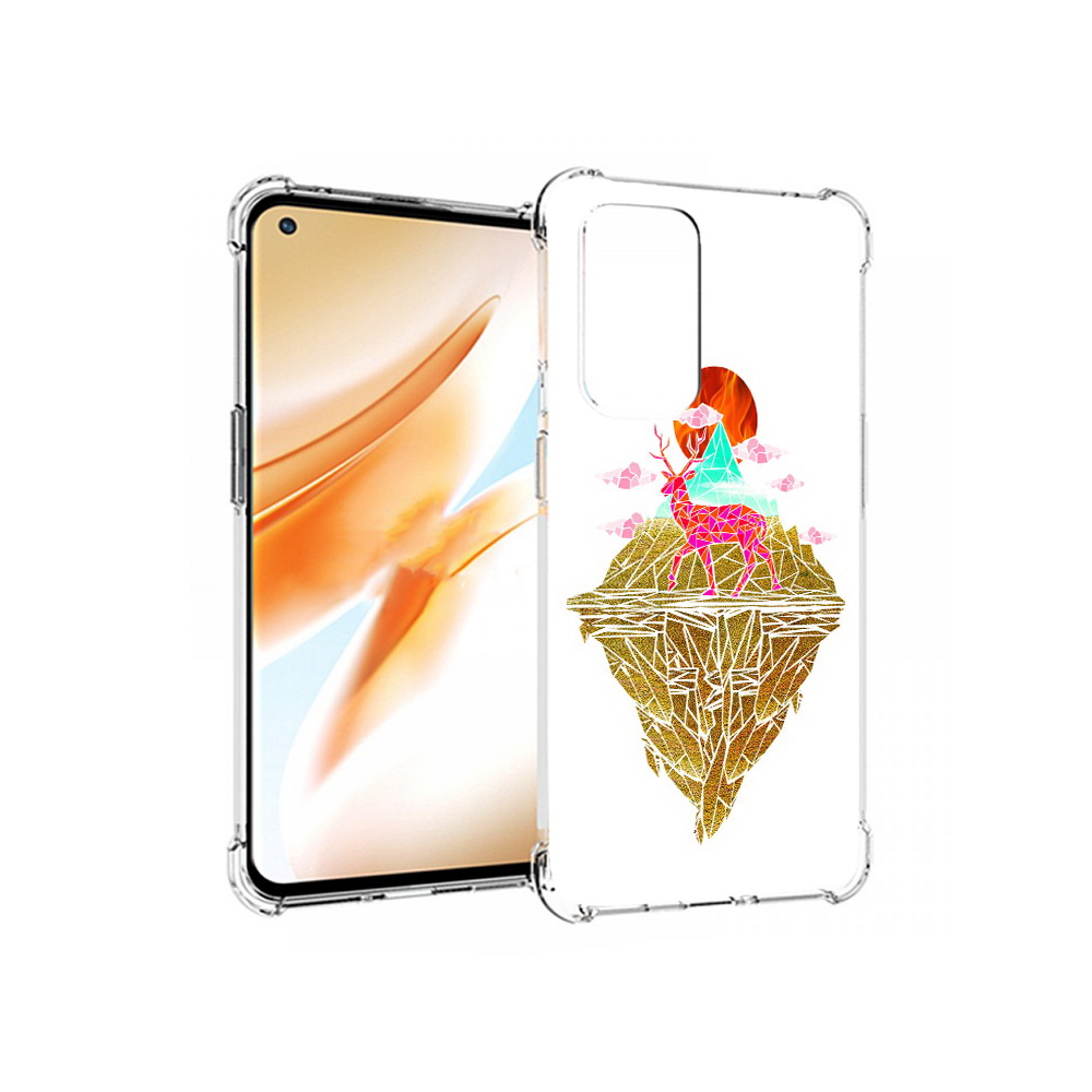 

Чехол MyPads Tocco для OnePlus 9 Pro розовый олень абстракция (PT159597.127.586), Прозрачный, Tocco