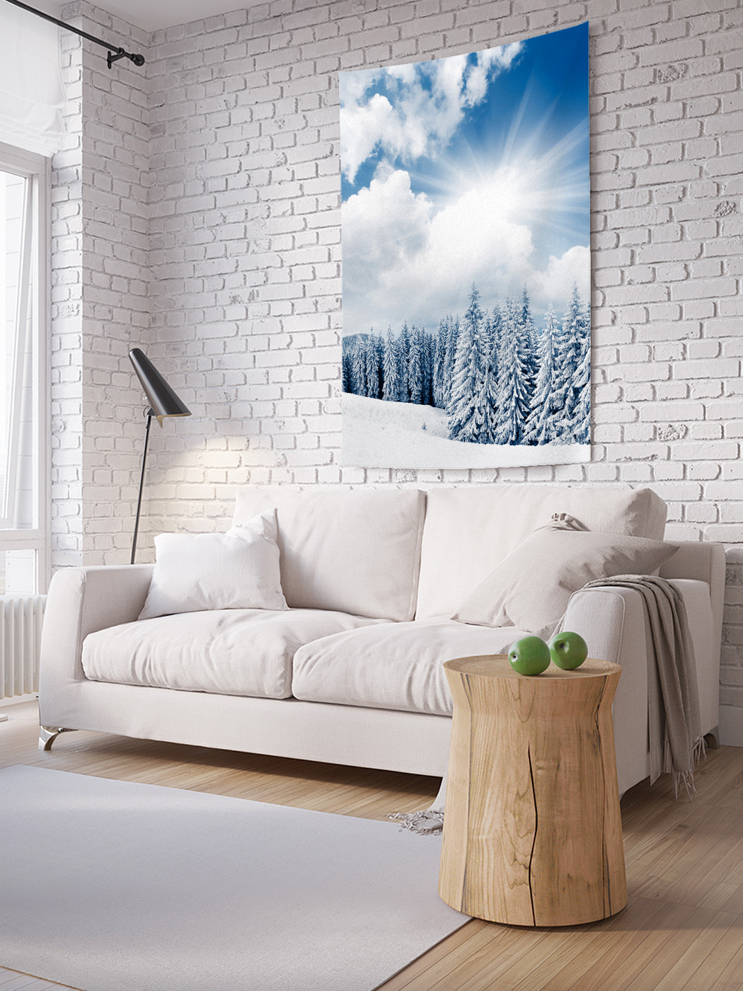 

Вертикальное фотопанно на стену JoyArty Солнечная зима 100x150 см, Солнечная зима