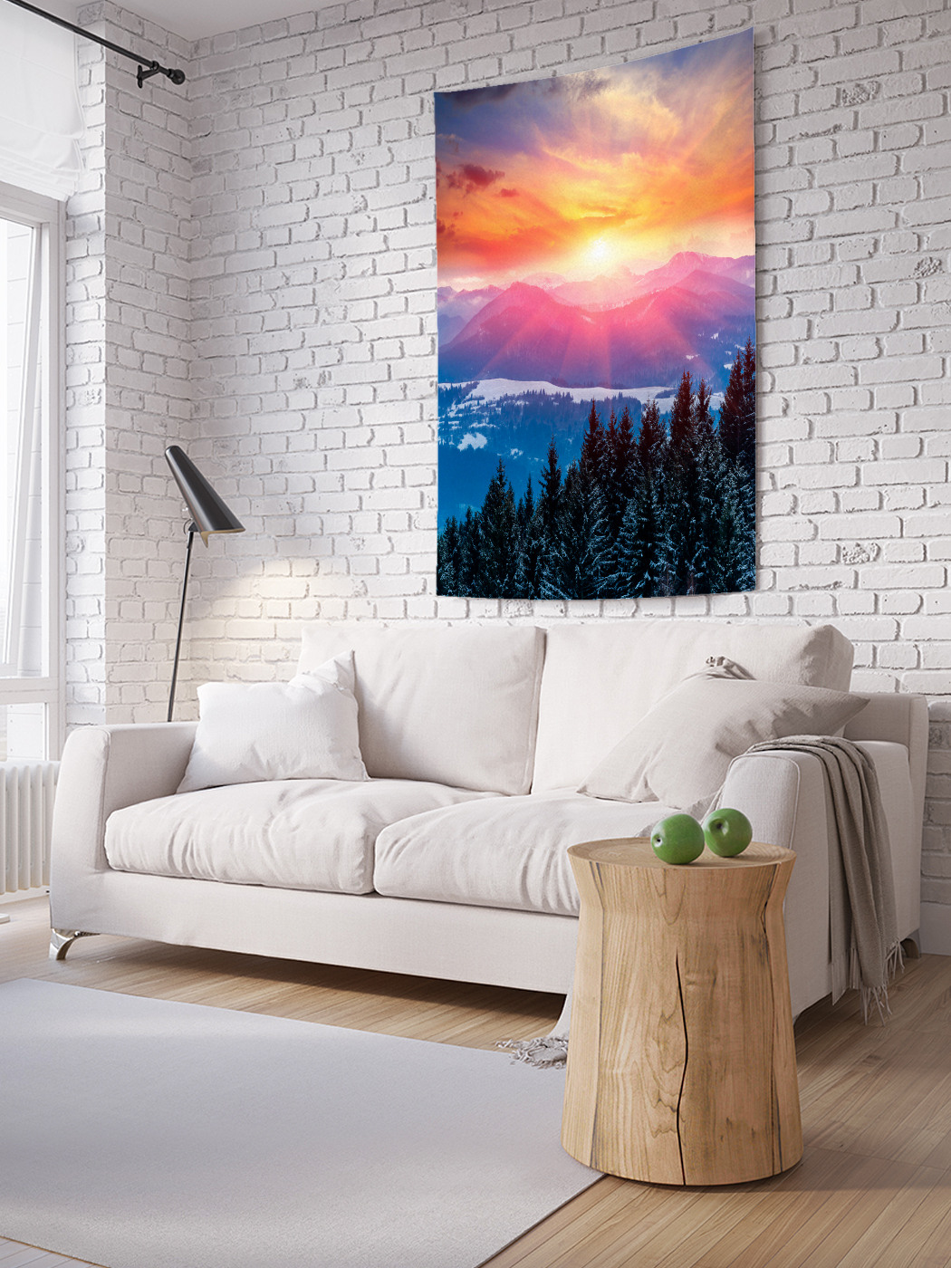 

Вертикальное фотопанно на стену JoyArty Солнце за далекими горами 100x150 см, Солнце за далекими горами