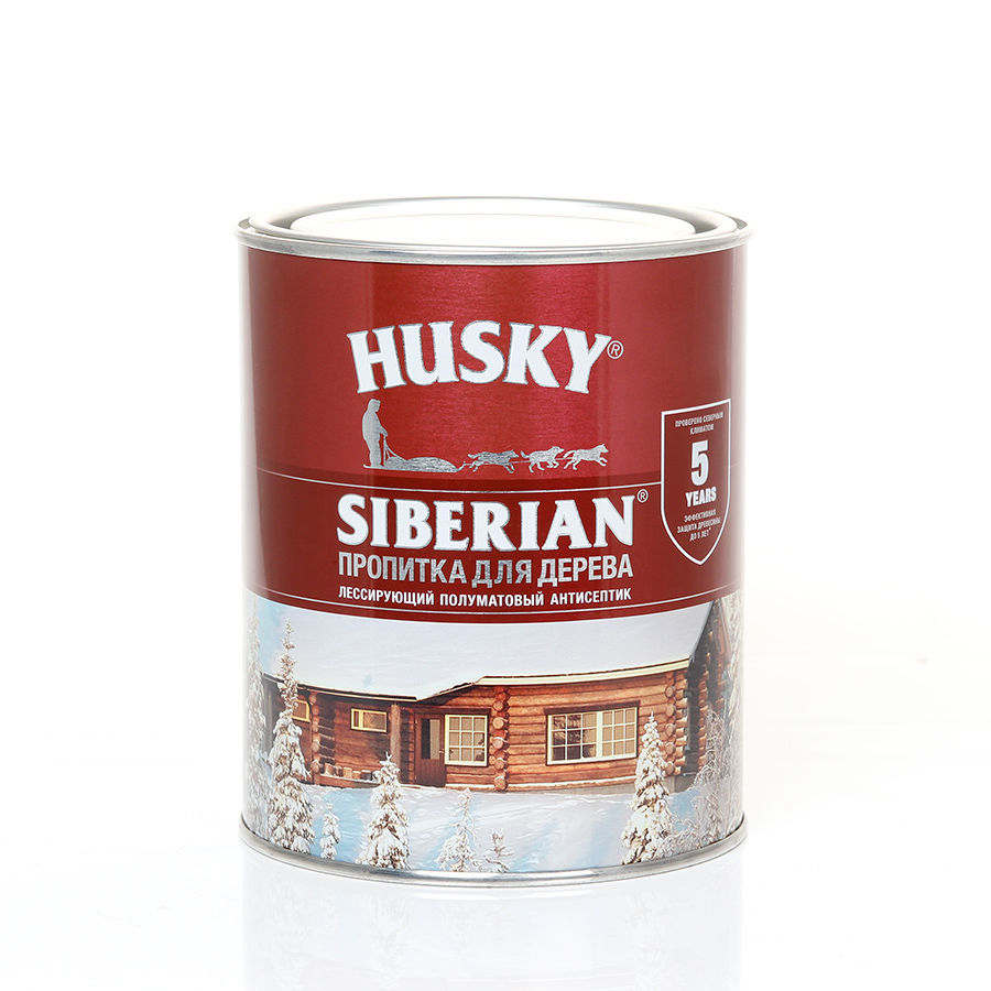 Пропитка для дерева HUSKY SIBERIAN полуматовая калужница 0,9л пропитка для дерева husky siberian полуматовая бес ная 2 5л