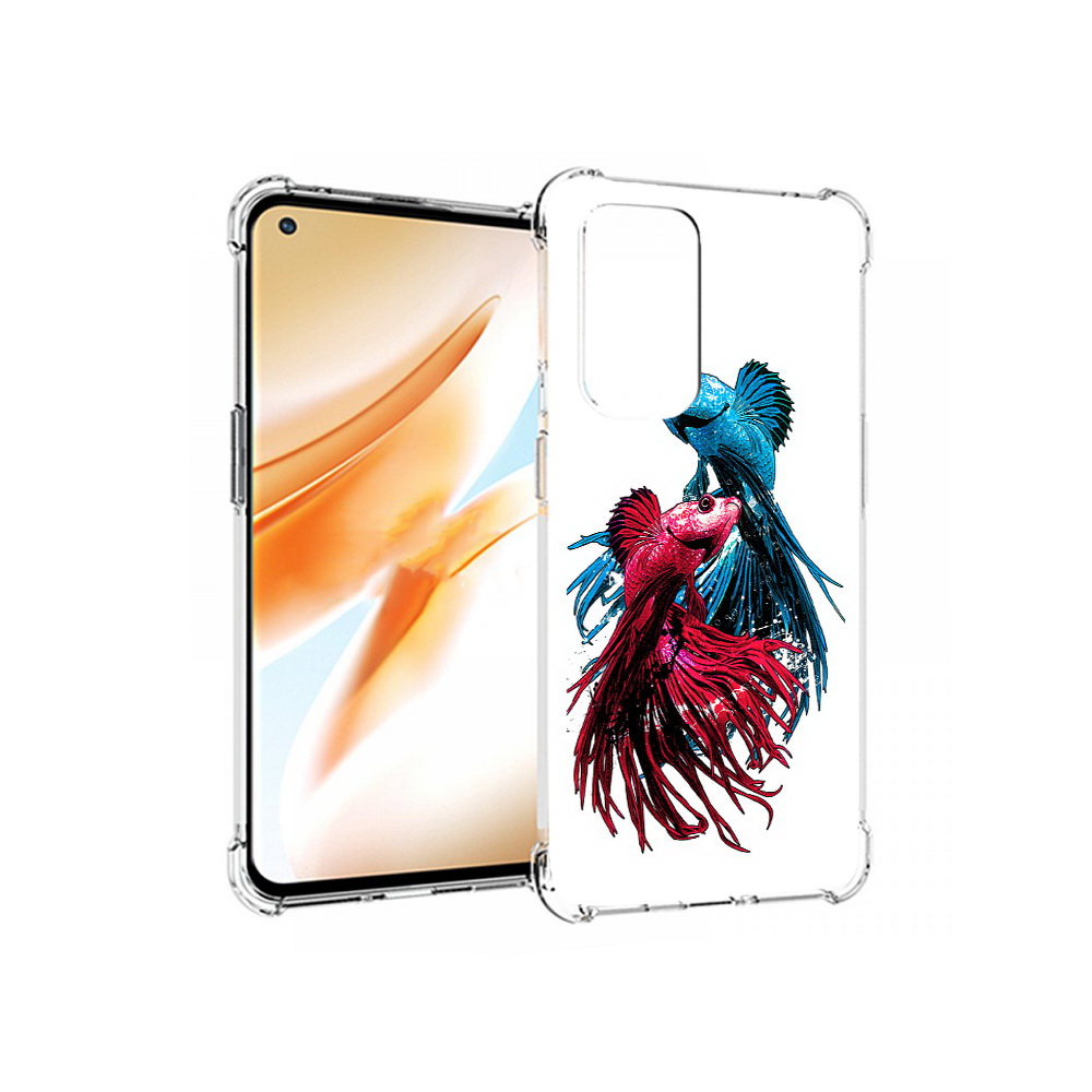 

Чехол MyPads Tocco для OnePlus 9 Pro рыбы петушки (PT159597.127.592), Прозрачный, Tocco