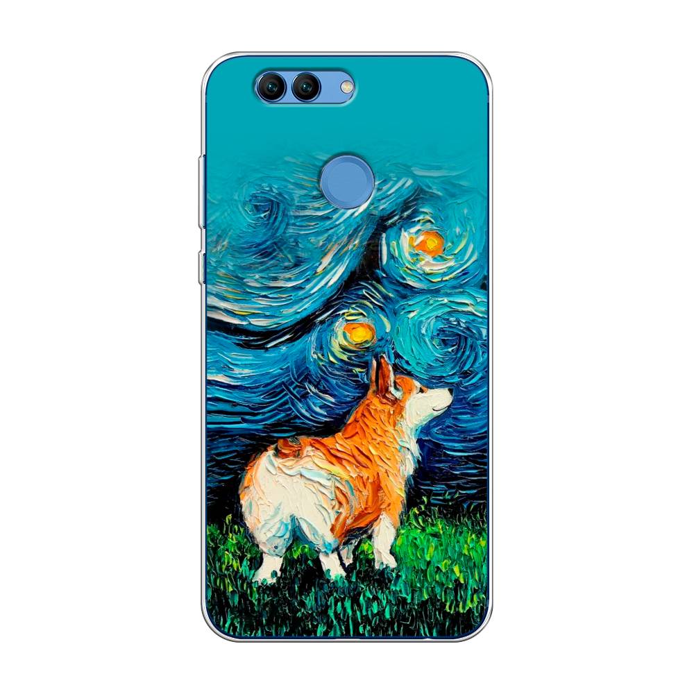 

Чехол на Huawei Nova 2 "Корги звёздная ночь", Коричневый;белый;зеленый, 62950-1