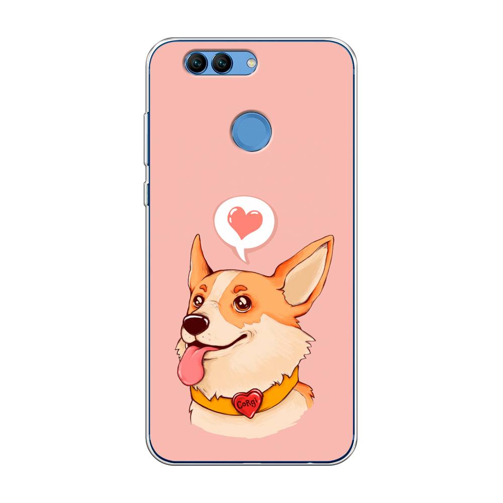 

Чехол на Huawei Nova 2 "Корги язык", Розовый;коричневый, 62950-1