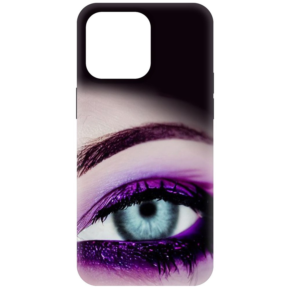 Чехол-накладка Krutoff Soft Case Взгляд для iPhone 15 Pro Max черный