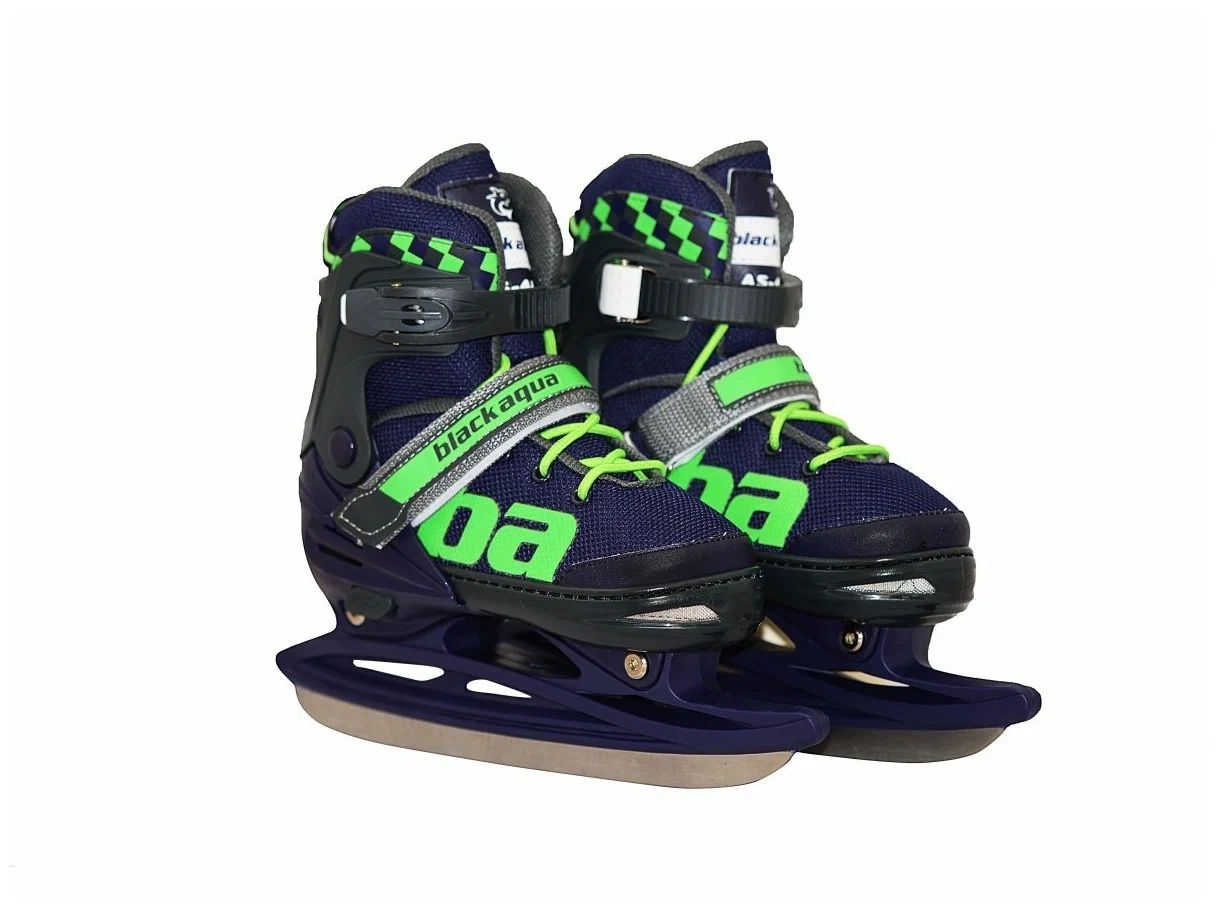 

Коньки раздвижные BLACK AQUA AS-408 р.39-42 (темно-синий-зеленый)