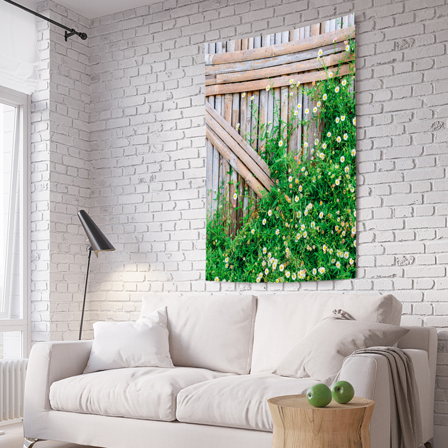 

Вертикальное фотопанно на стену JoyArty Заросший забор 150x200 см, Заросший забор