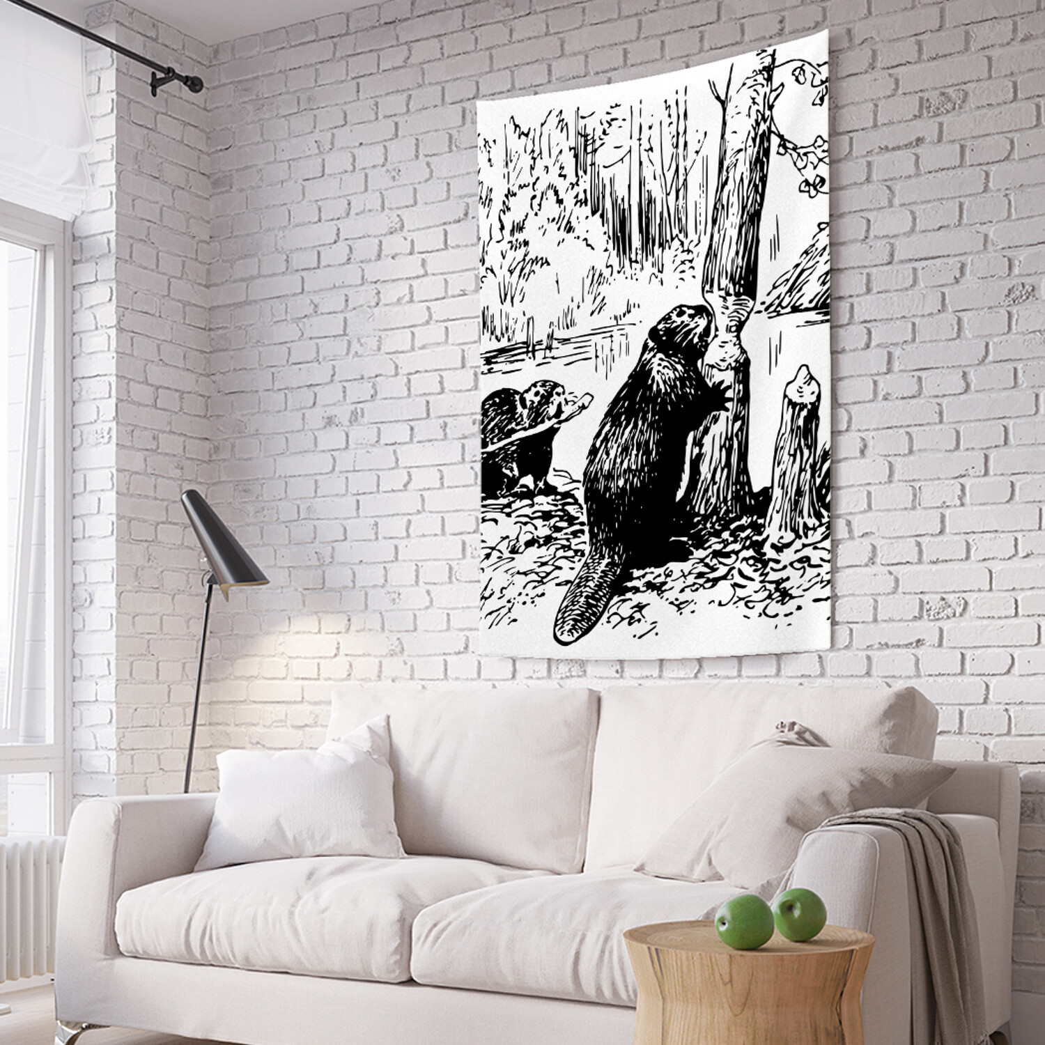 

Вертикальное фотопанно на стену JoyArty Бобры в работе 150x200 см, Бобры в работе